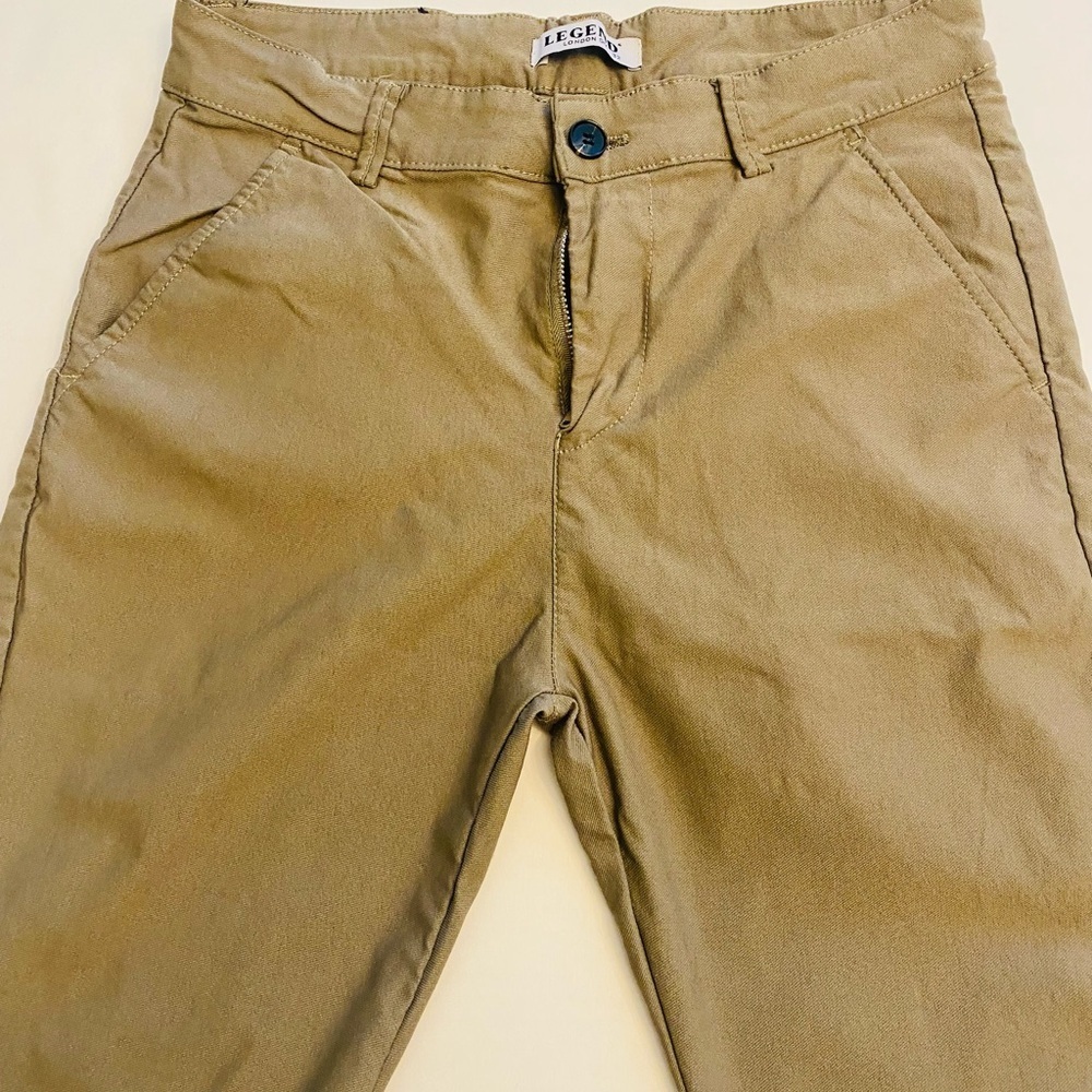 Legends London Tan Men's Slim Fit Trousers